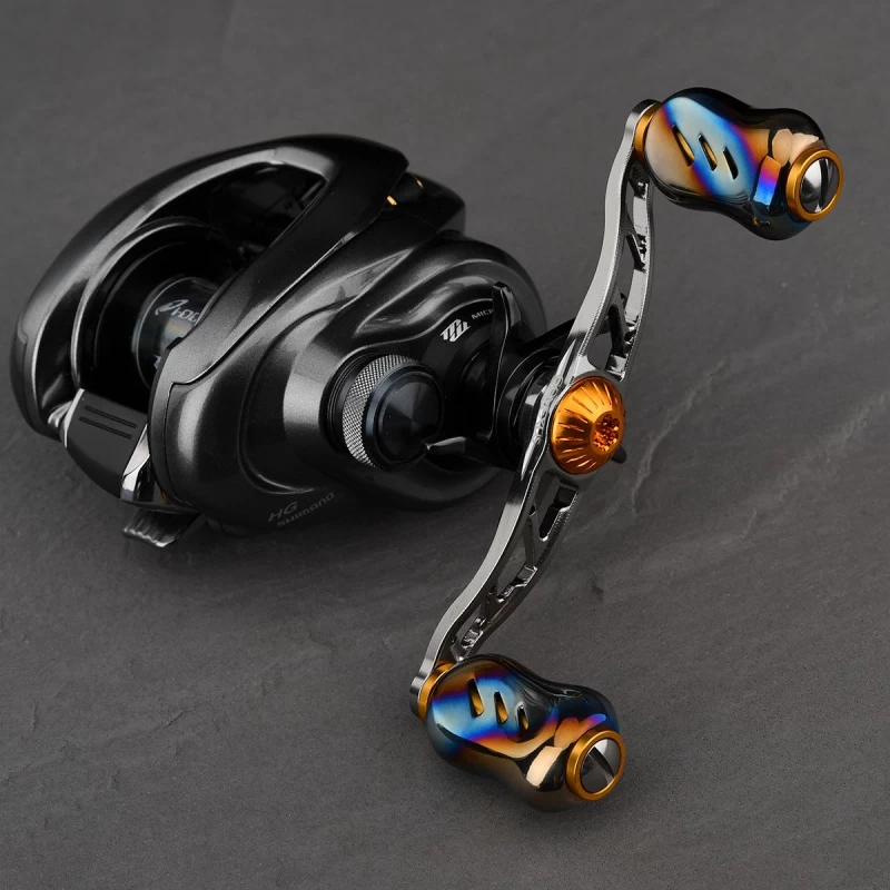 Gomexus 100mm Aluminium Handle With 22mm Titanium Knob 8x5mm - Silver & Gold â Image 2